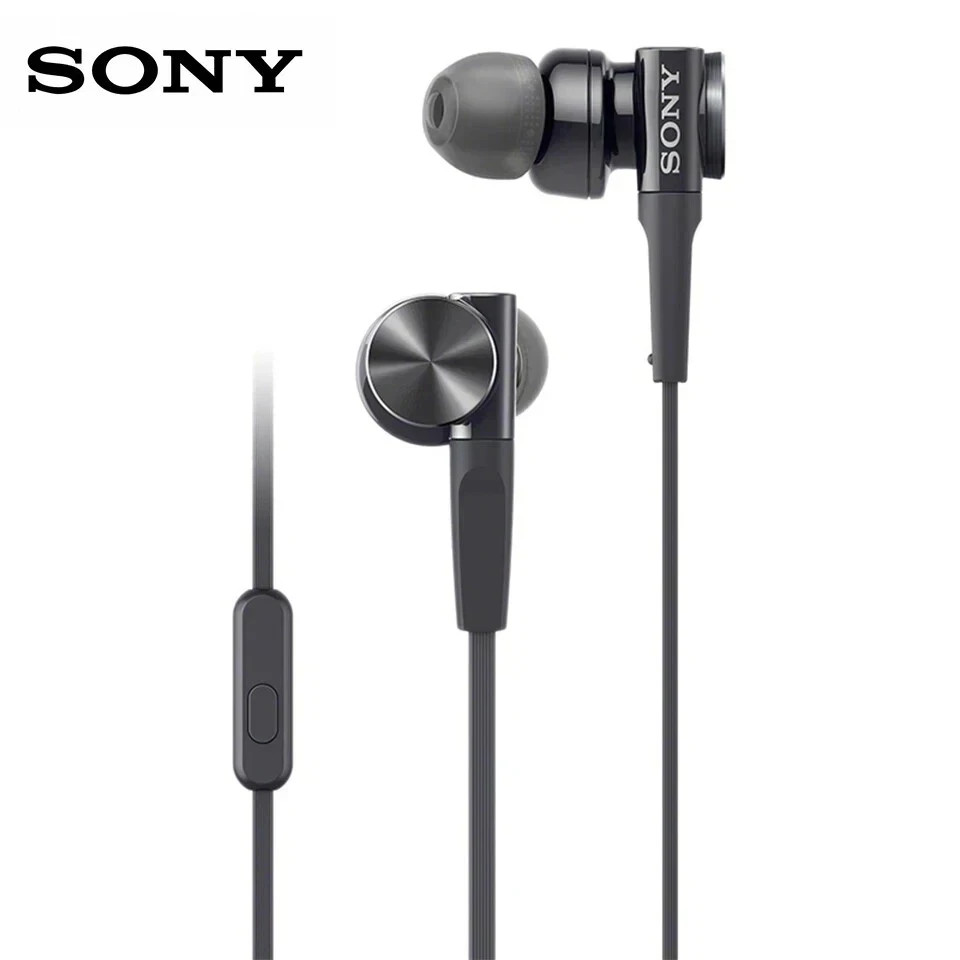 SONY MDR-XB75AP Bass Booster In-Ear Headphones with In-Line Mic-Black