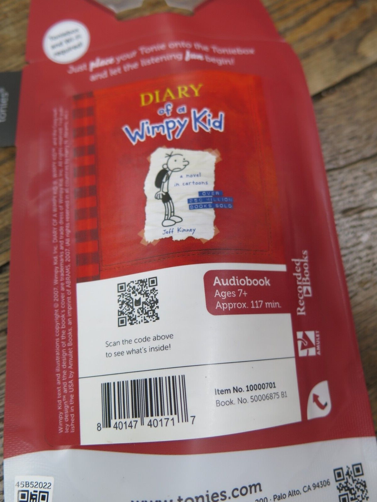 Tonies-Diary of a Wimpy Kid-Audio Figurine NEW SEALED QUICK SHIP