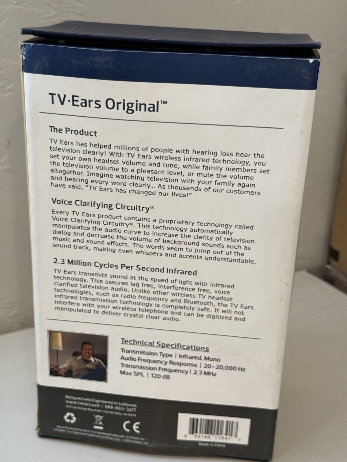 TV EARS 5.0 Analog Wireless Voice Clarifying Headset System 11641 EUC