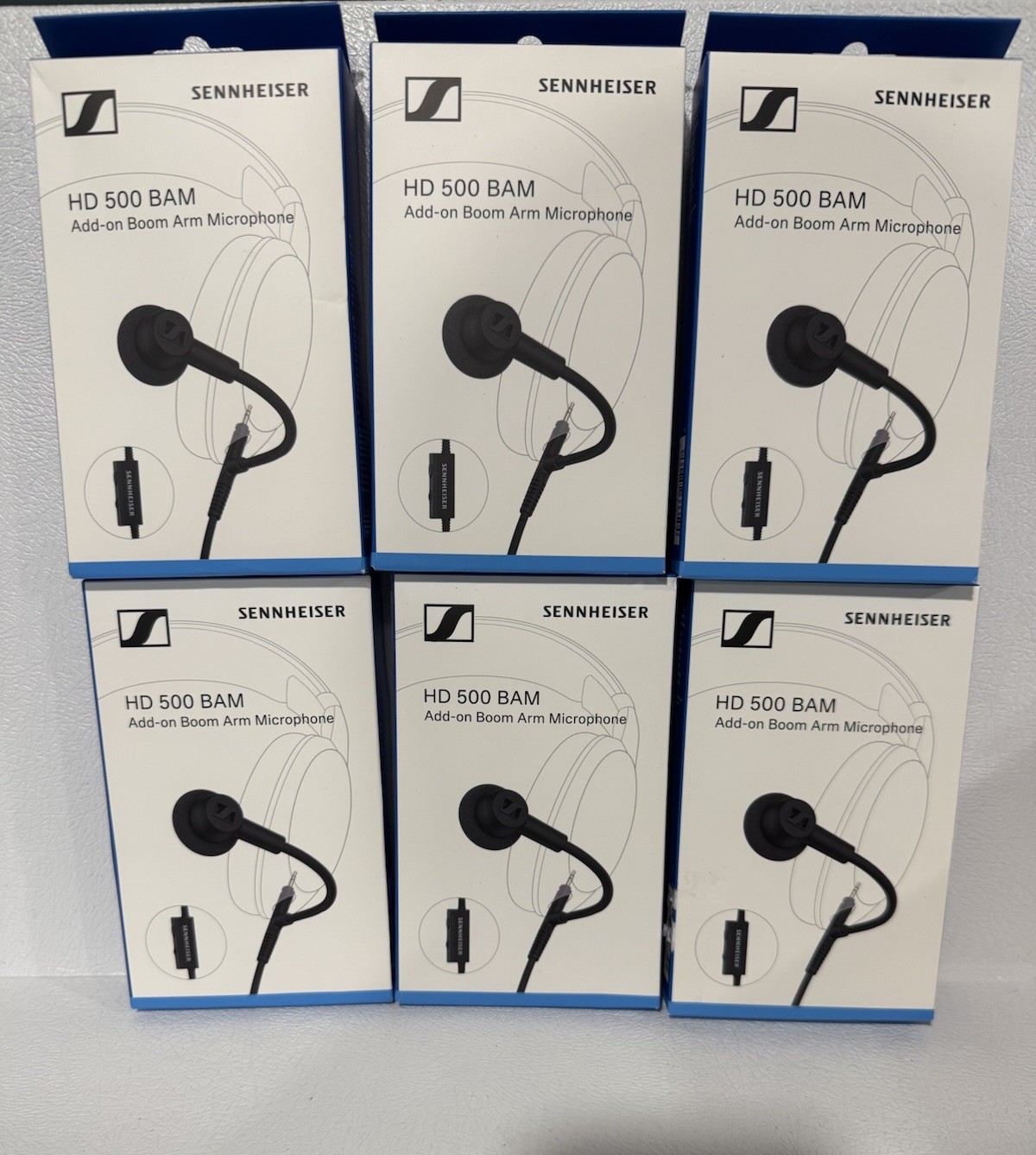 Sennheiser HD 500 BAM Boom Microphone 3.5mm Mute Volume Gaming. NEW