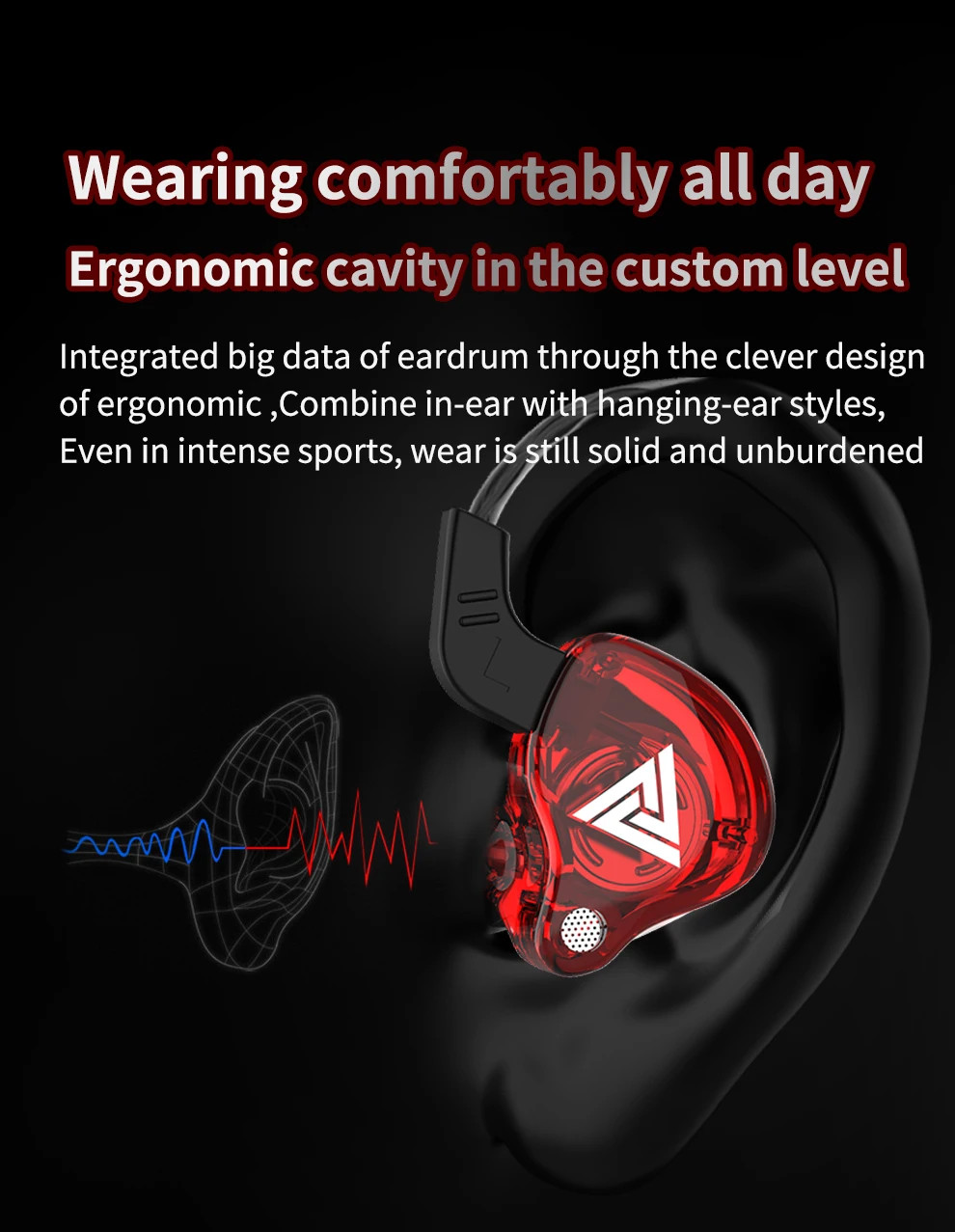 Original QKZ AK6 In Ear Earphone 6 Dynamic Driver Unit Headphone With Mic Stereo