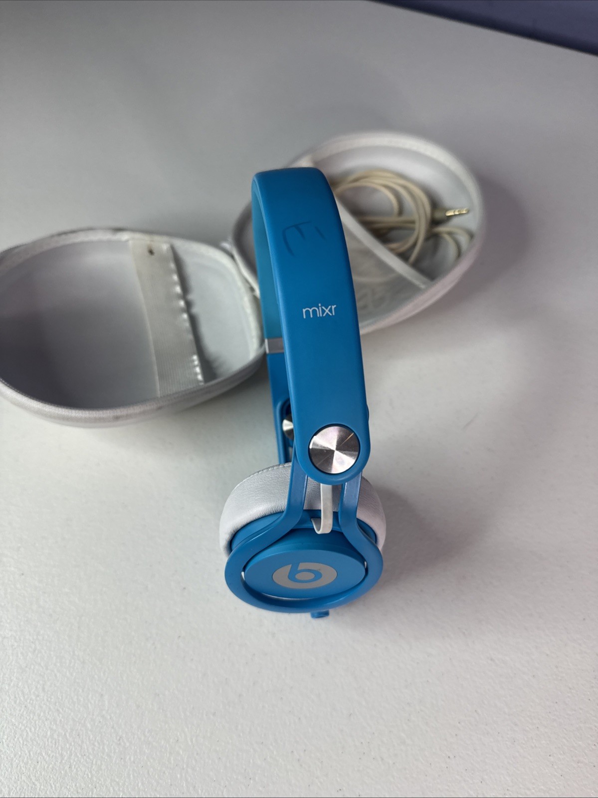 Beats Mixr Wired Headphones David Guetta Limited Edition Blue & White w/ Case