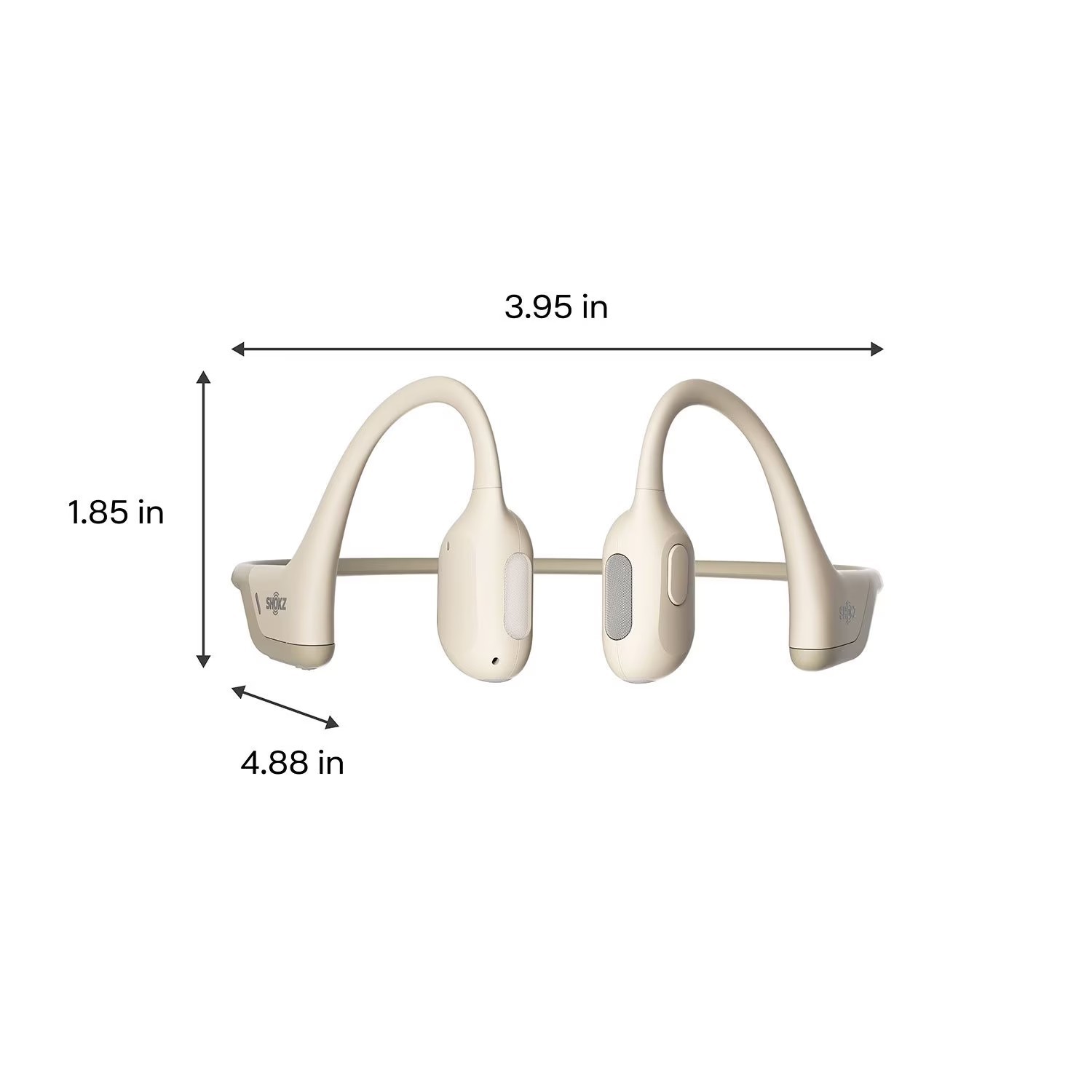 Shokz OpenRun Pro Mini Bluetooth Wireless Headphones w/Case Beige New Open Box