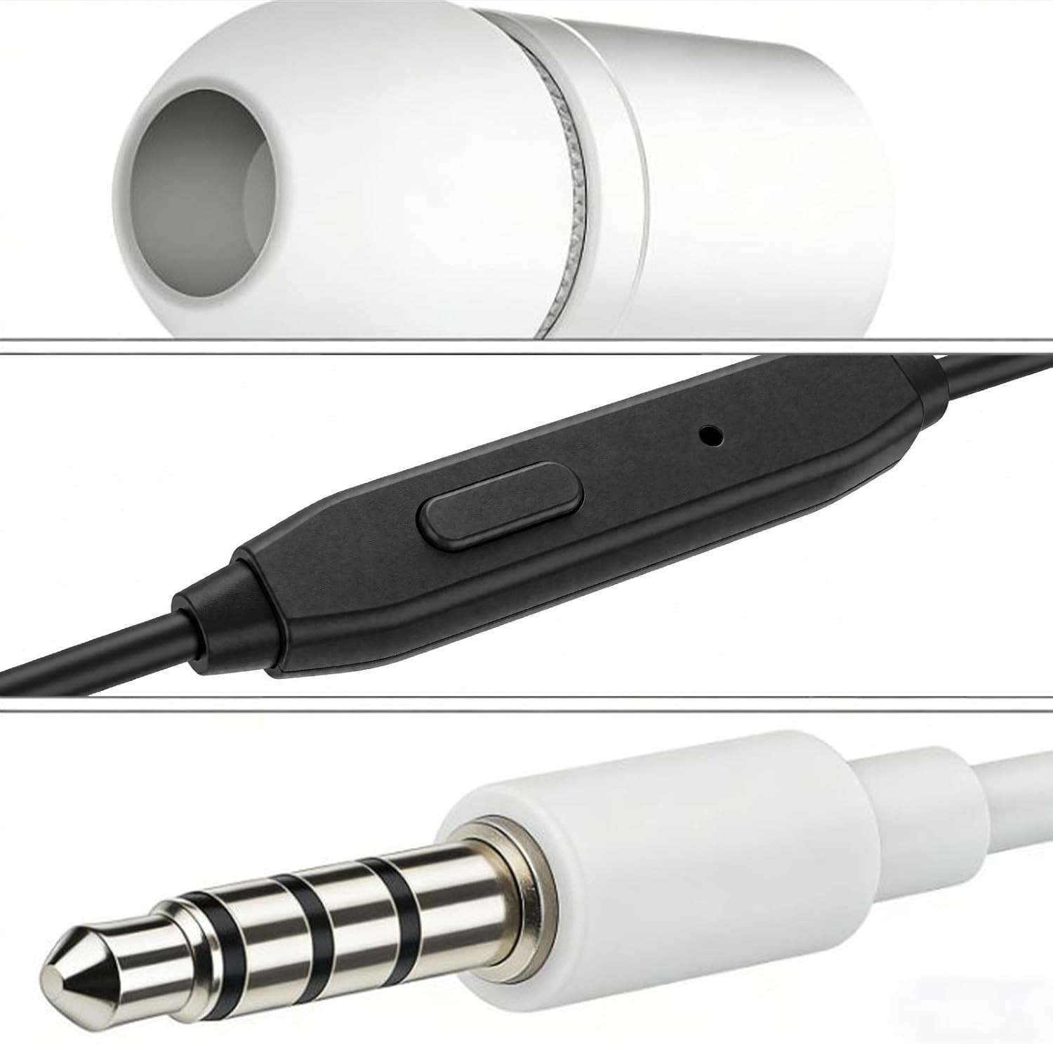 Black & White 2 Pack Wired Earbuds | Comfort Fit & Immersive Audio Experience