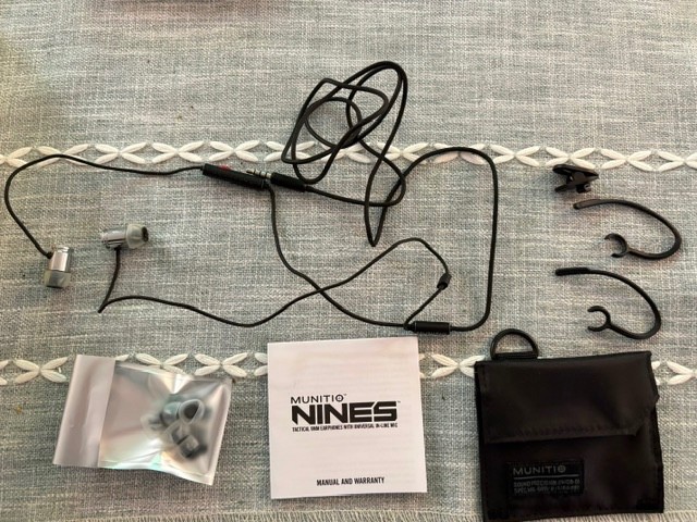 Munitio Nines Tactical 9mm Earphones with in-line Mic