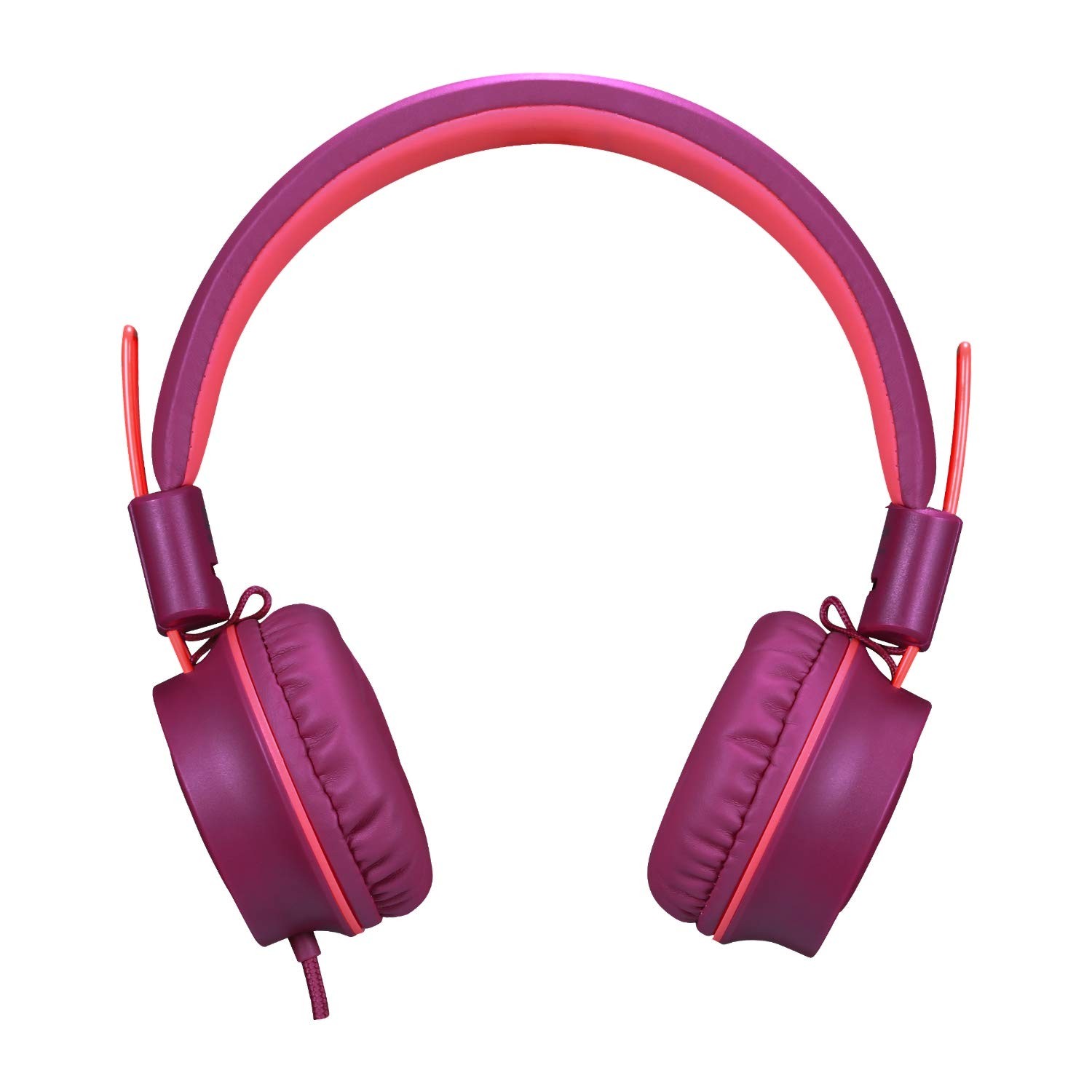 Kids Headphones K33 Foldable Stereo Tangle-Free 5ft Long Cord 3.5mm Jack Plug…