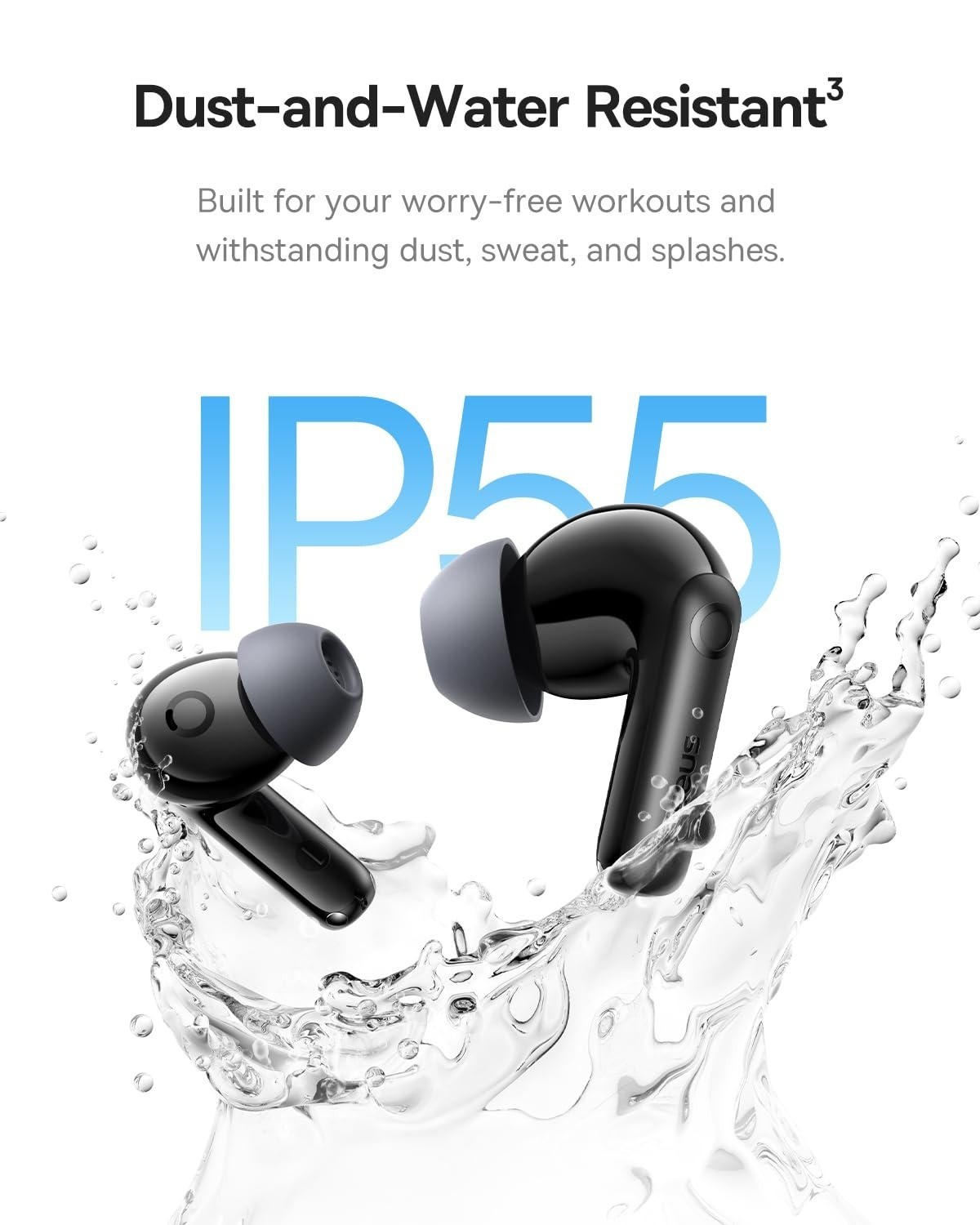 Baseus Bass BP1 Pro Wireless Earbuds, Noise Cancelling, 55H Playtime, IP55