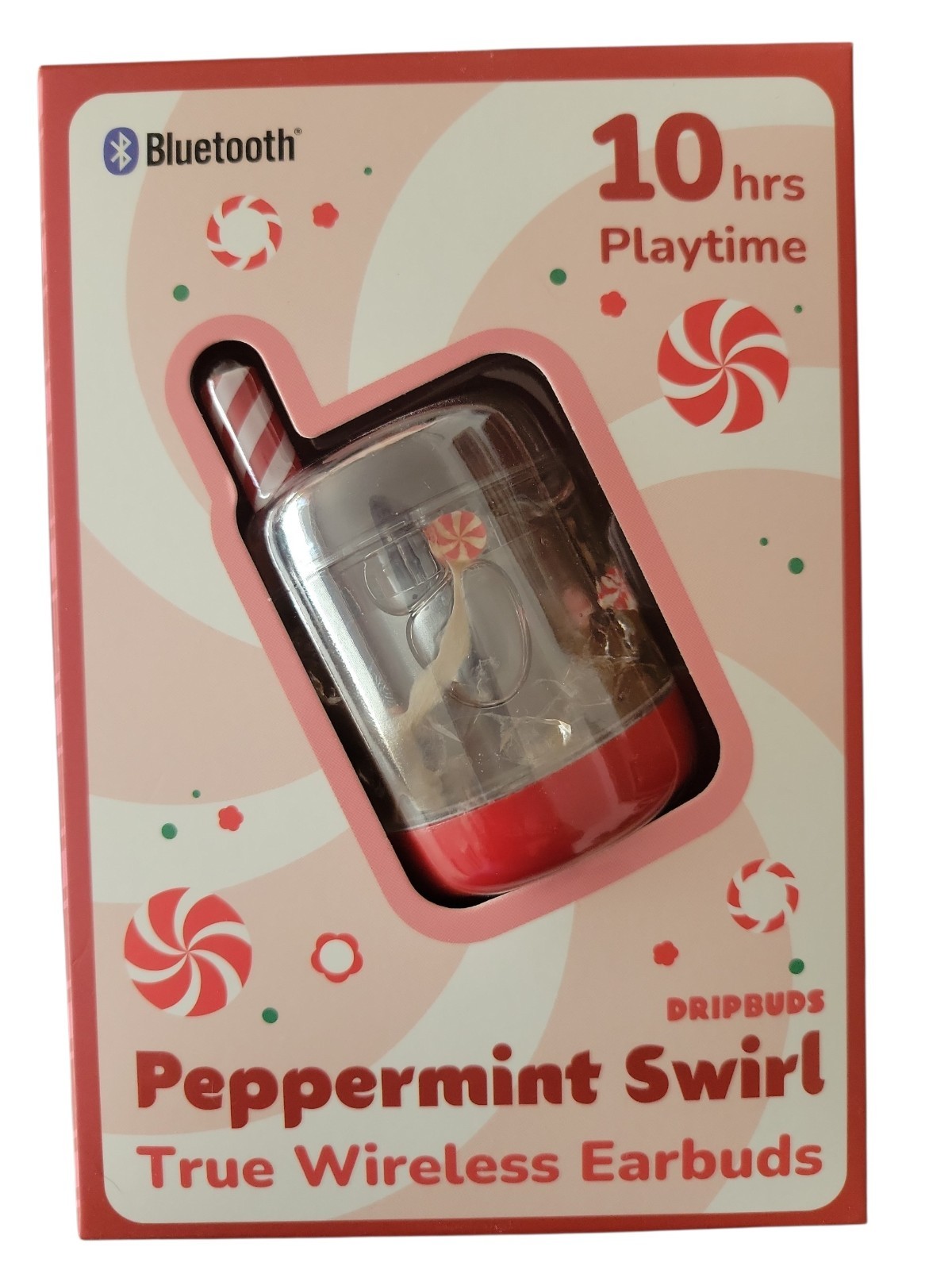 Peppermint Swir True Wireless Earbuds Built In Mic Carabiner 10 Hr Battery Life