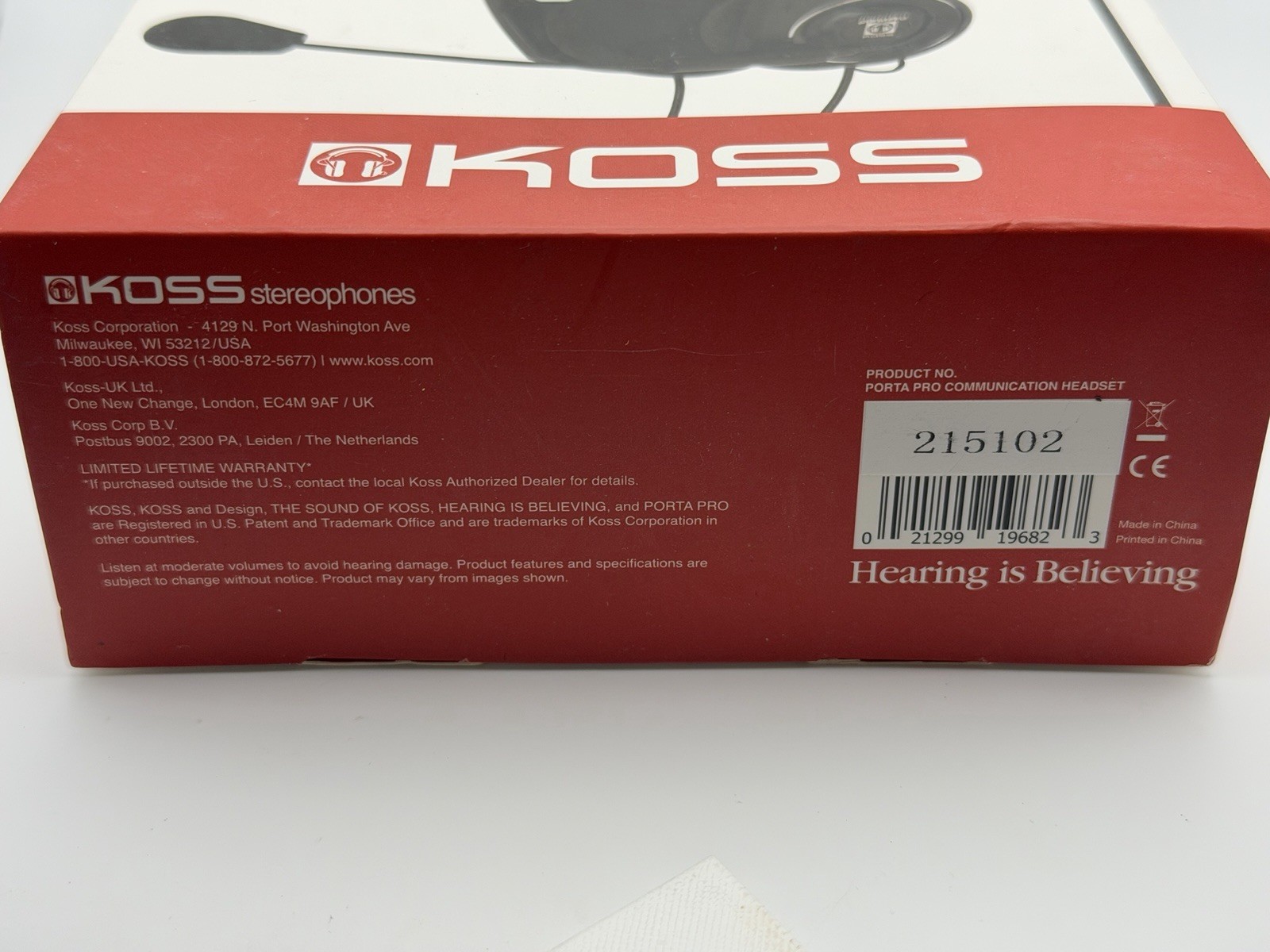 Koss Porta Pro Black On-Ear Headphones, Retro Style, Collapsible Design, Case In