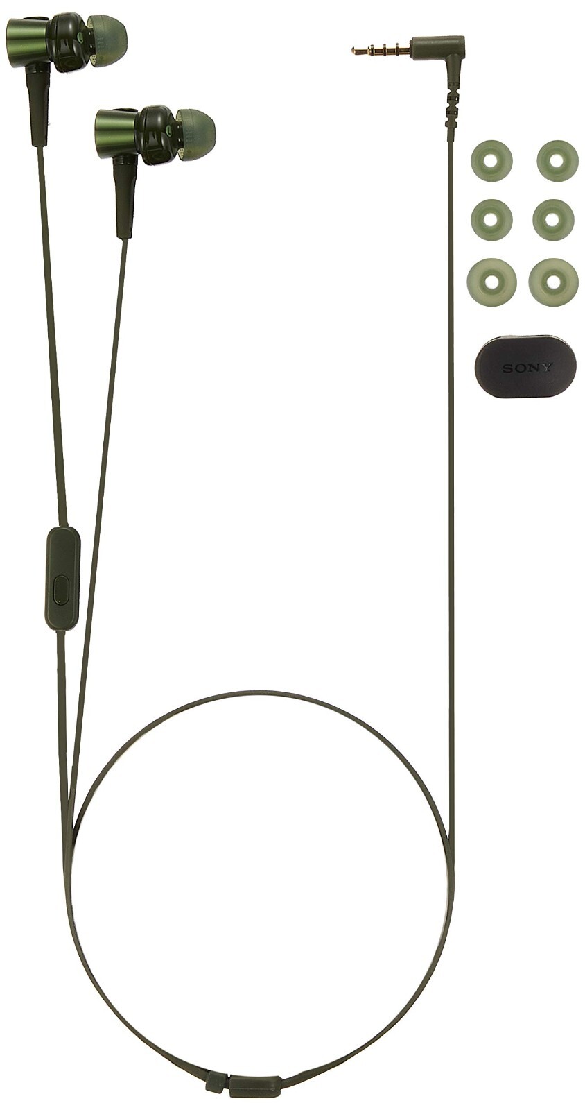 SONY Earphone deep bass model MDR-XB75AP G canal type Japan Free Shipping