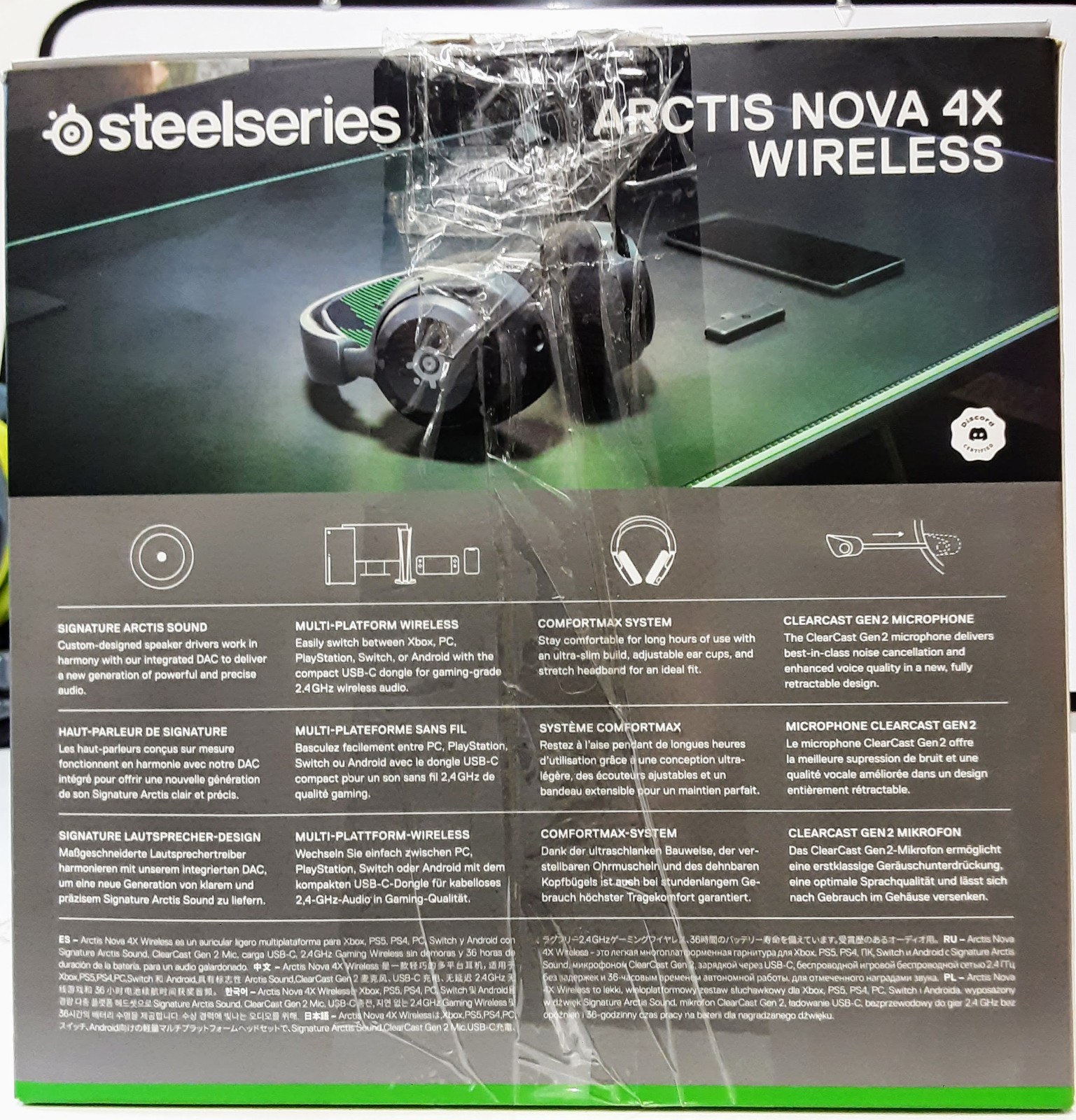 SteelSeries Arctis Nova 4X Wireless Gaming Headset with Retractable Mic