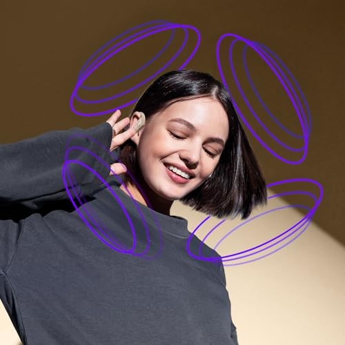 Active Noise Cancelling Wireless Earbuds Bluetooth Headphones Ear Off-white
