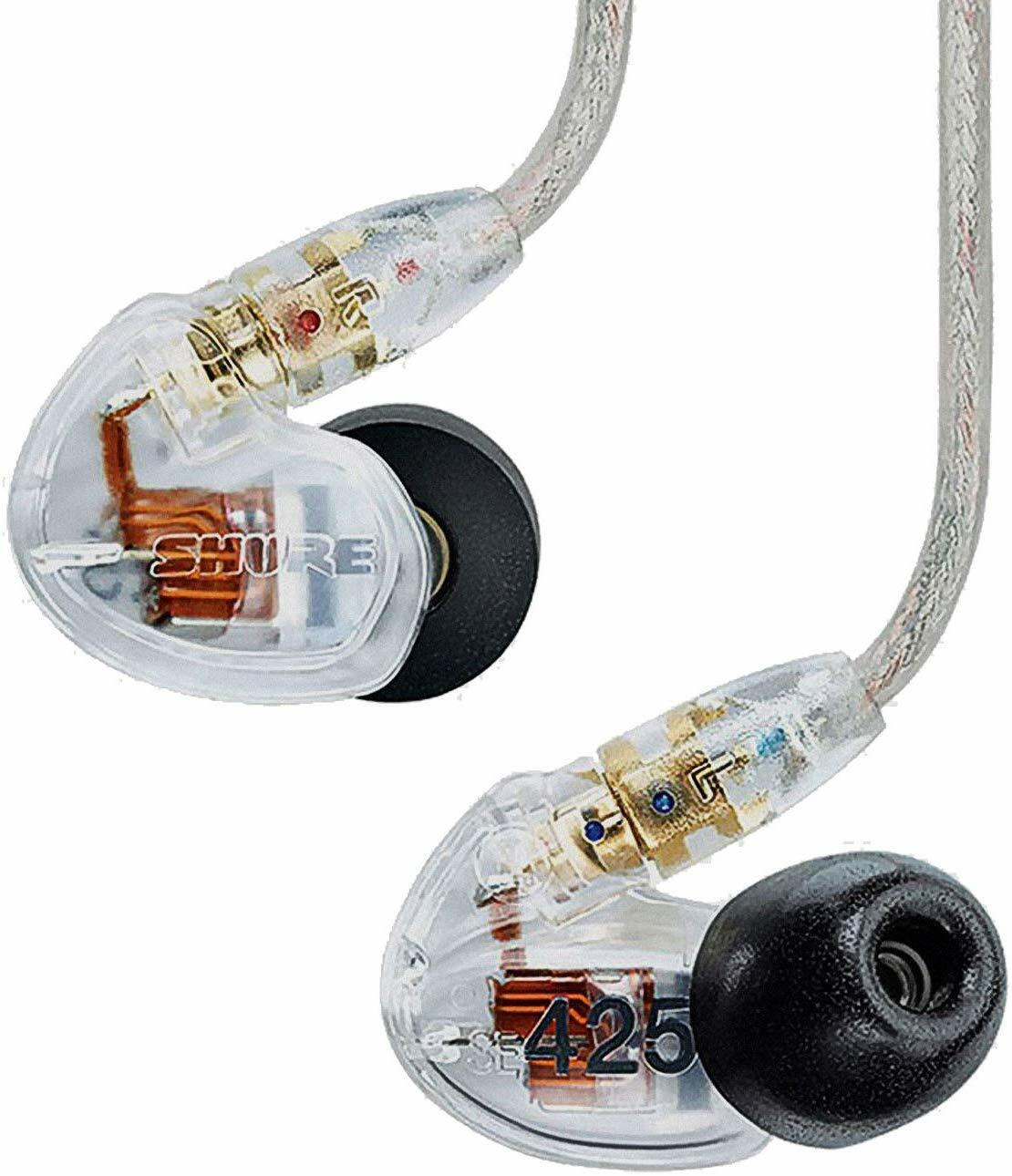 Shure SE425-CL Sound Isolating In-Ear Monitors w/ Standard 64″ Cable – Clear