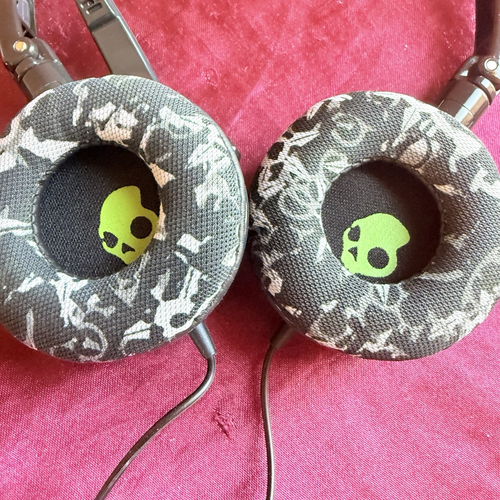 Vintage Skullcandy GI SGS Gaming Headset Green 40mm Over Ear Headphones