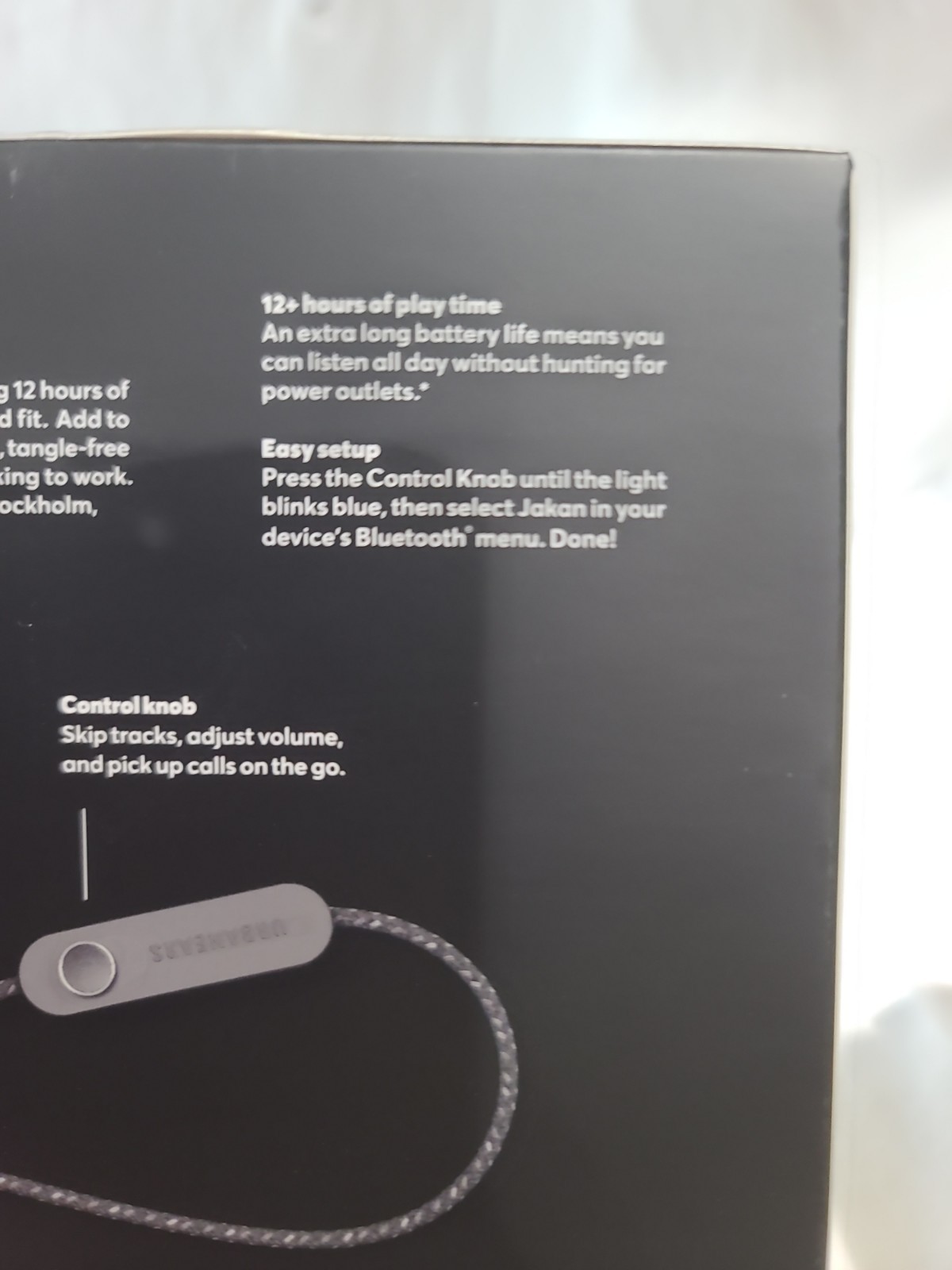 Urbanears Jakan BT Wireless Earphones/Earbuds Magnetic Bluetooth Set Charcoal Bl