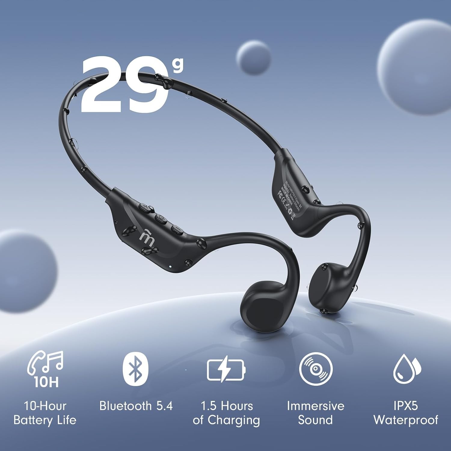 Waterproof Bone Conduction Headphones: 10 Hours Playtime for Sports Enthusiasts