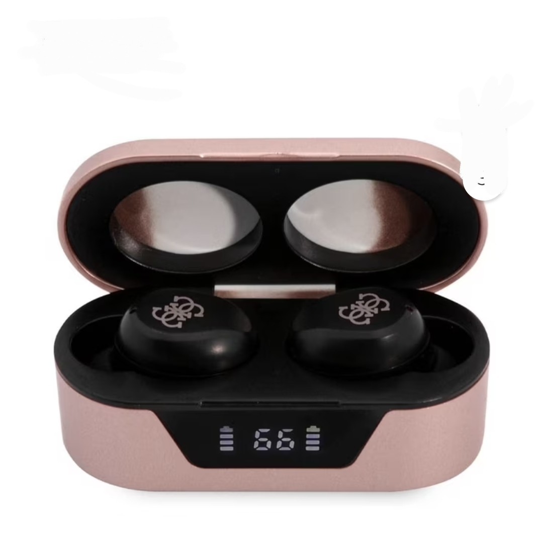 GUESS True Wireless Bluetooth In-Ear Earbuds USB-C Case Pink / Black GUTWST31EP