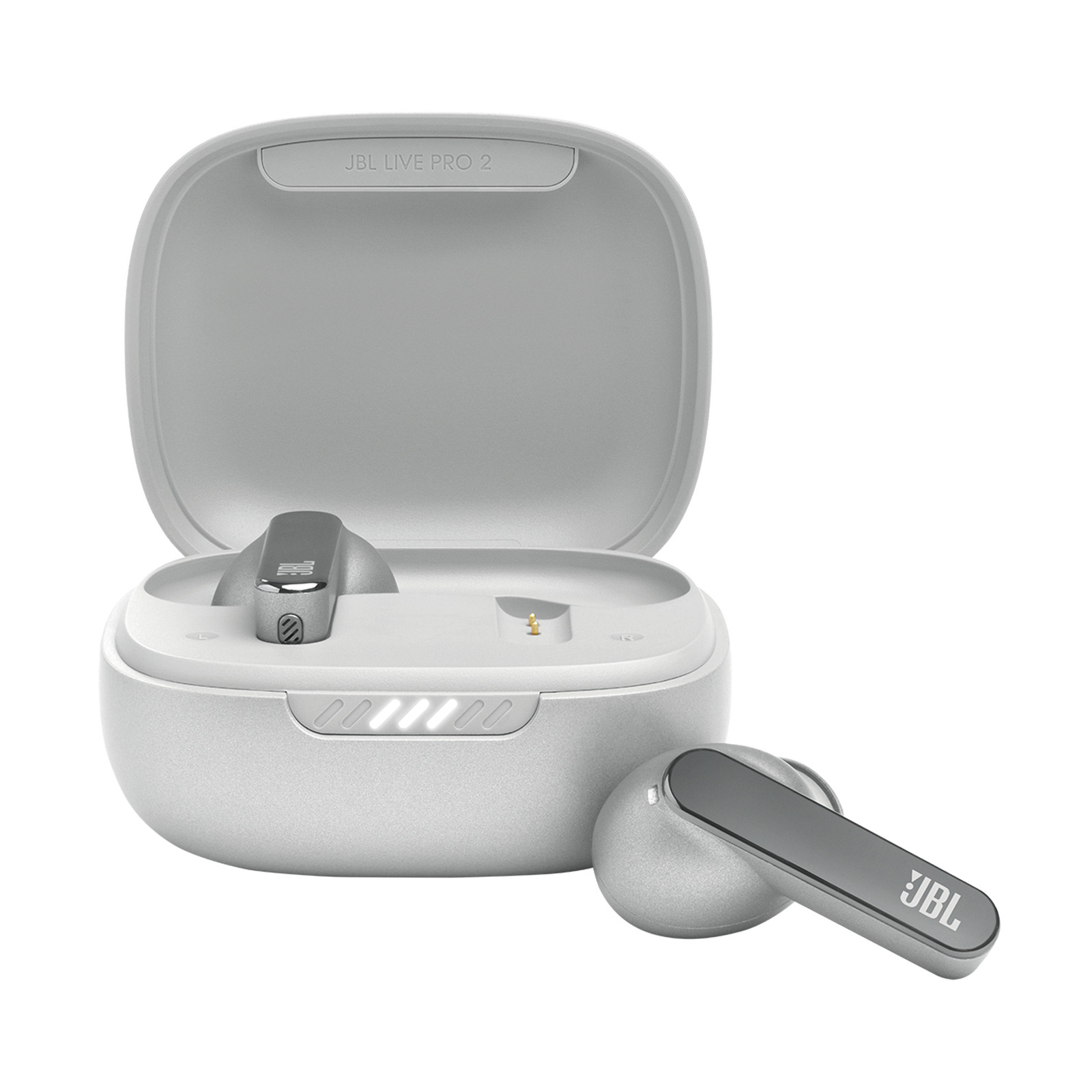 JBL Live Pro 2 TWS True Wireless Bluetooth Noise-cancelling Earbuds, Silver