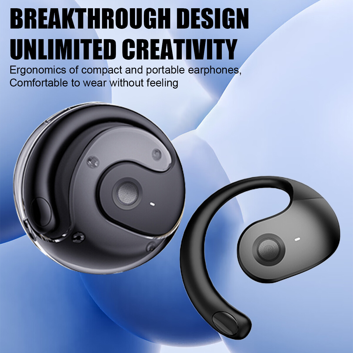Wireless Bluetooth Earphones Headphones Sports Ear Hook Running Bass Earbuds TWS