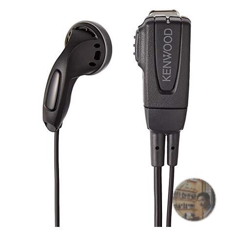 JVC Kenwood EMC-3 Clip-On Microphone with Earphone 360° Rotating Clip New
