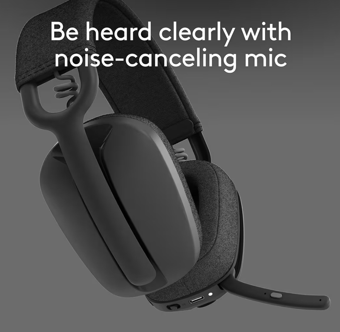 Logitech Zone Vibe On Ear Wireless Headphones – Graphite Gray
