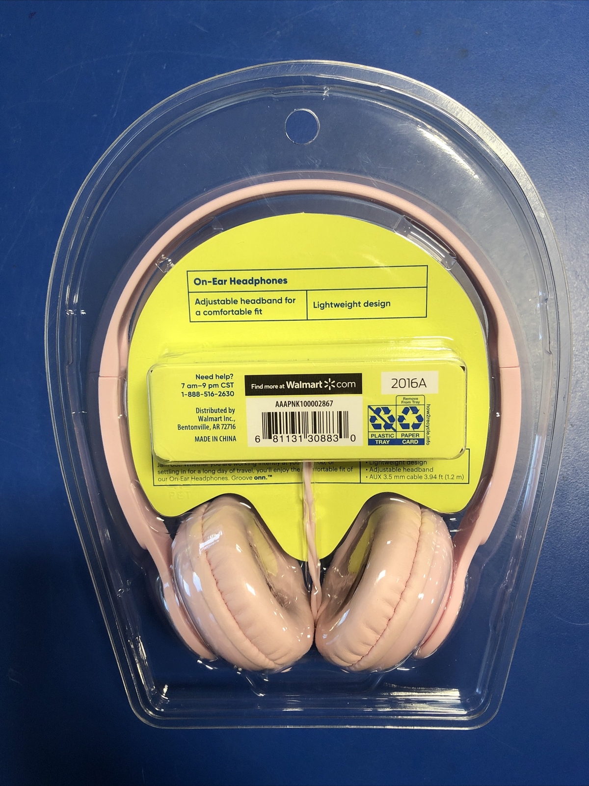 Groove Onn Adjustable Lt Weight Over-Ear Headphones 3.5 mm Aux cable 4ft (1.2 M)
