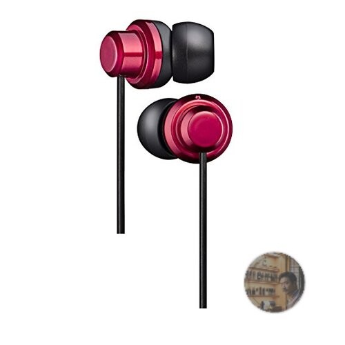 JVC HA-FR8-R In-Ear Earphones with Remote Control Red High-Quality Sound