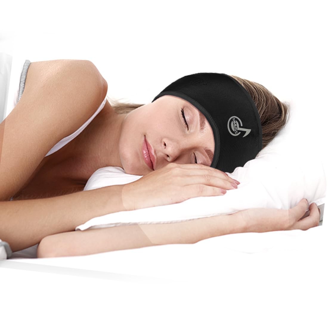 MMUSS Sleep Wired Headphones Stereo with Headband one size fits all, Black