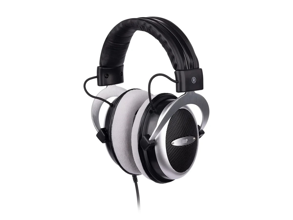 Monoprice Semi-Open Over Ear Wired Headphones Low Deep Bass for Kids Teens Adult