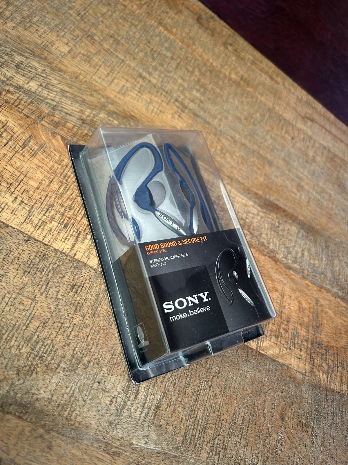 Sony MDR-J10 Stable Ear Clip Stereo Wired Headphones Blue 2009
