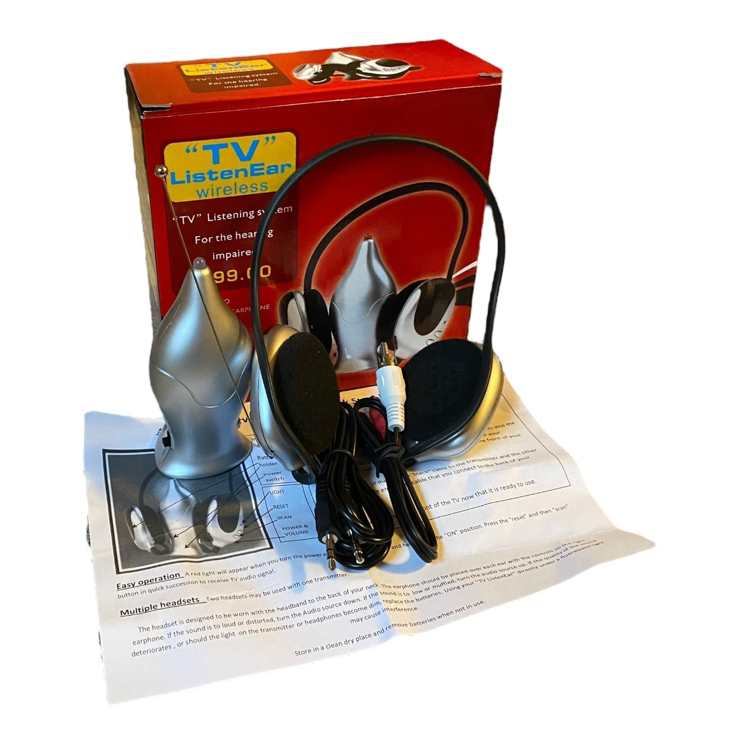 TV ListenEar Wireless TV Listening System For Hearing Impaired