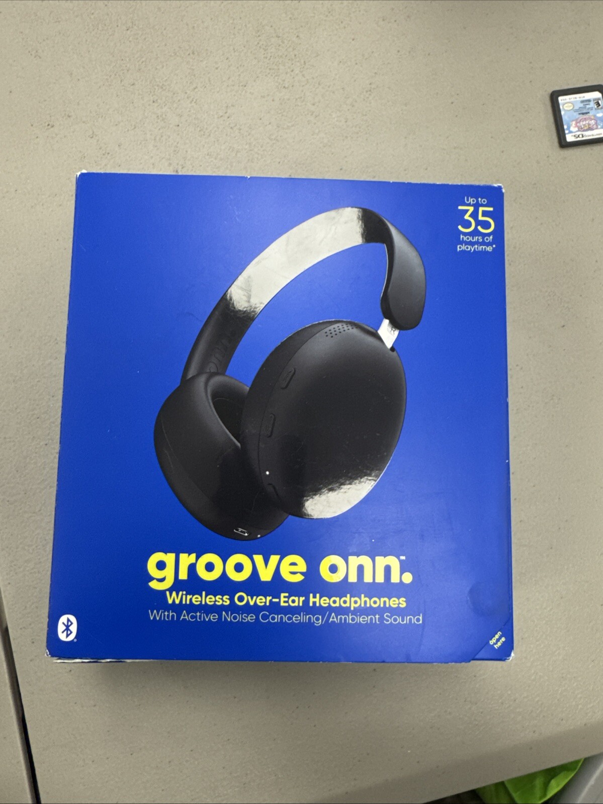 Groove Onn. Wireless Over-Ear Headphones with Active Noise Canceling, Black