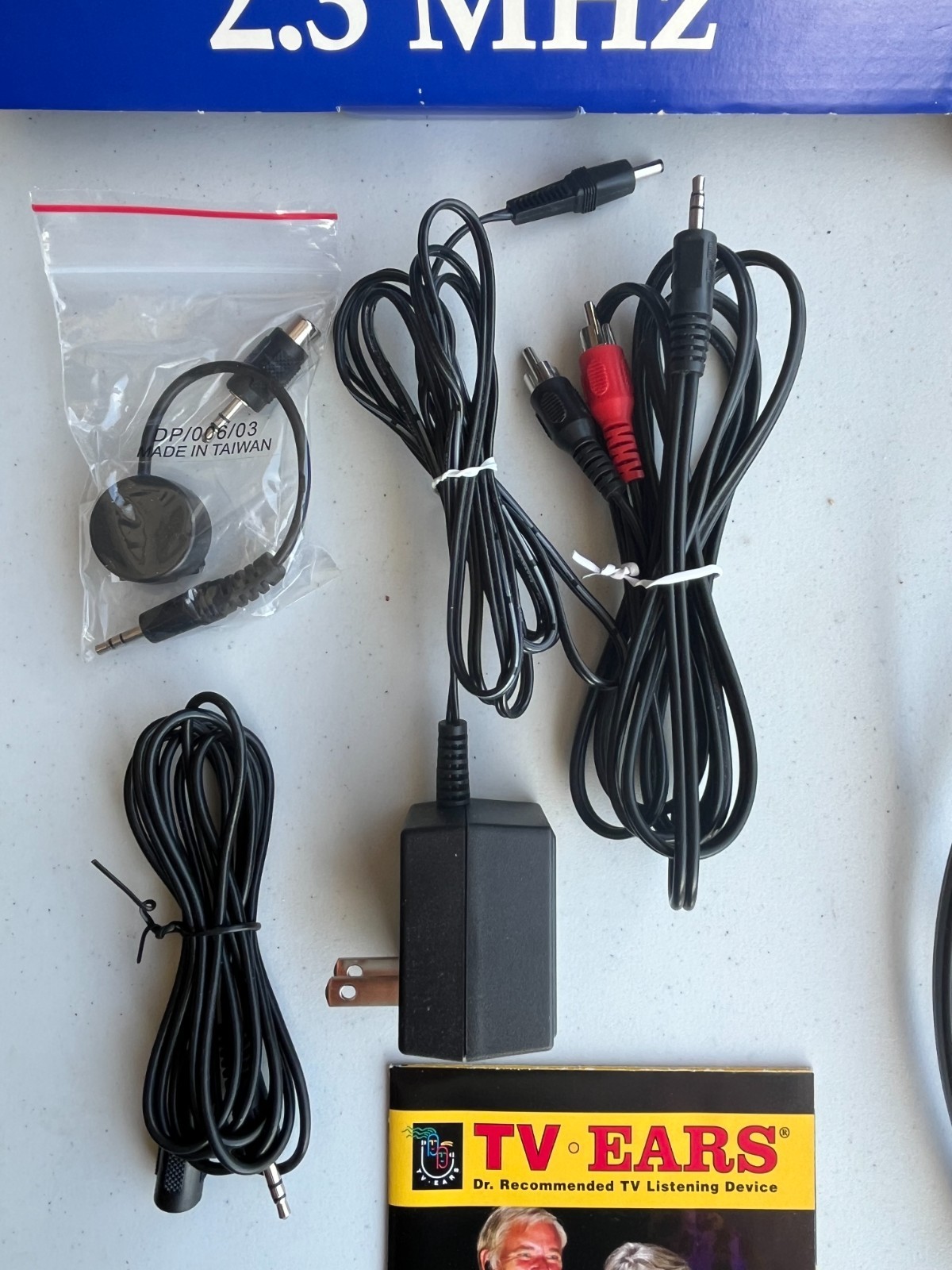 TV Ears 2.3MHz Headphones w/ Charging Base Unit for Headphone System