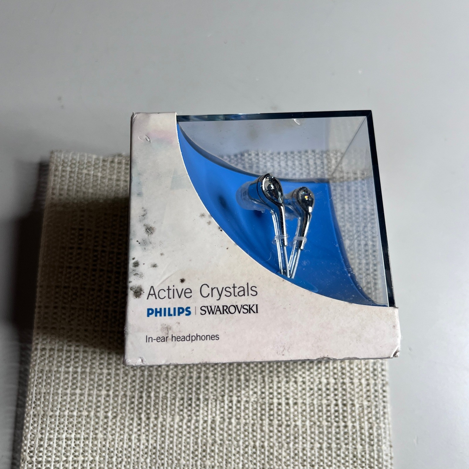 Philips Swarovski Active Crystals In-Ear Headphones Silver SWS8000 Earbuds New