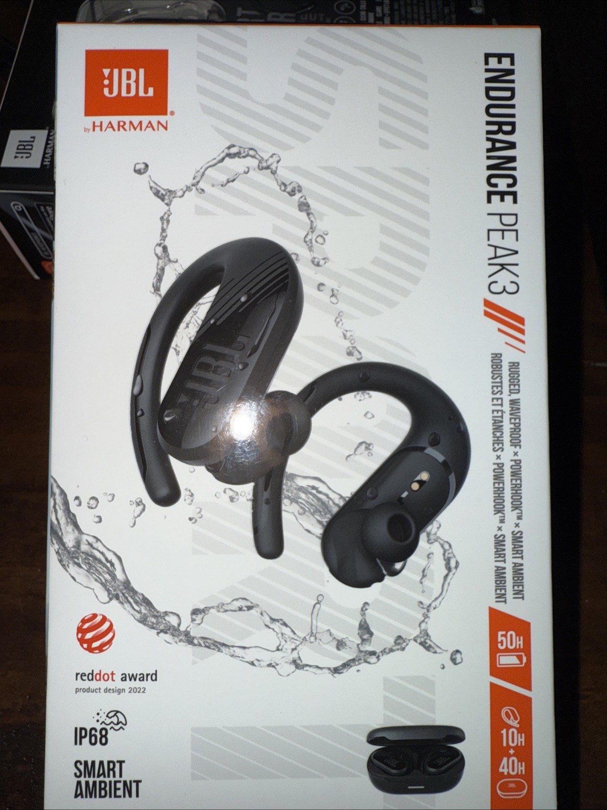 JBL Endurance Peak III In Ear Wireless Headphones – Black