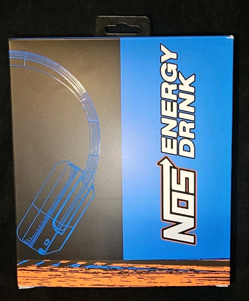 New NOS Energy Drink Wireless Headphones Blue Bluetooth Limited Edition