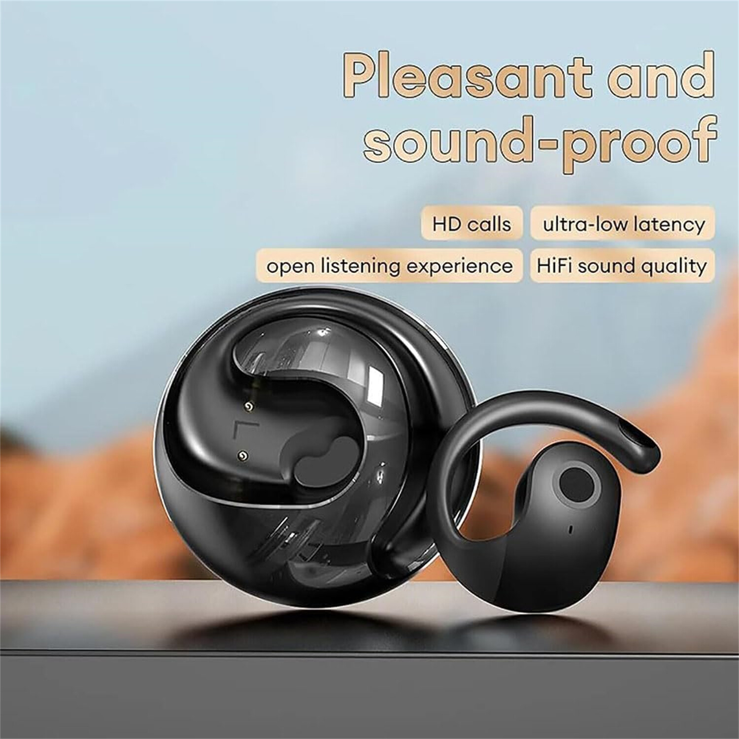 OWS Bluetooth 5.4 Open Earphones Sport Wireless Headphones Ball Ear Hook Headset