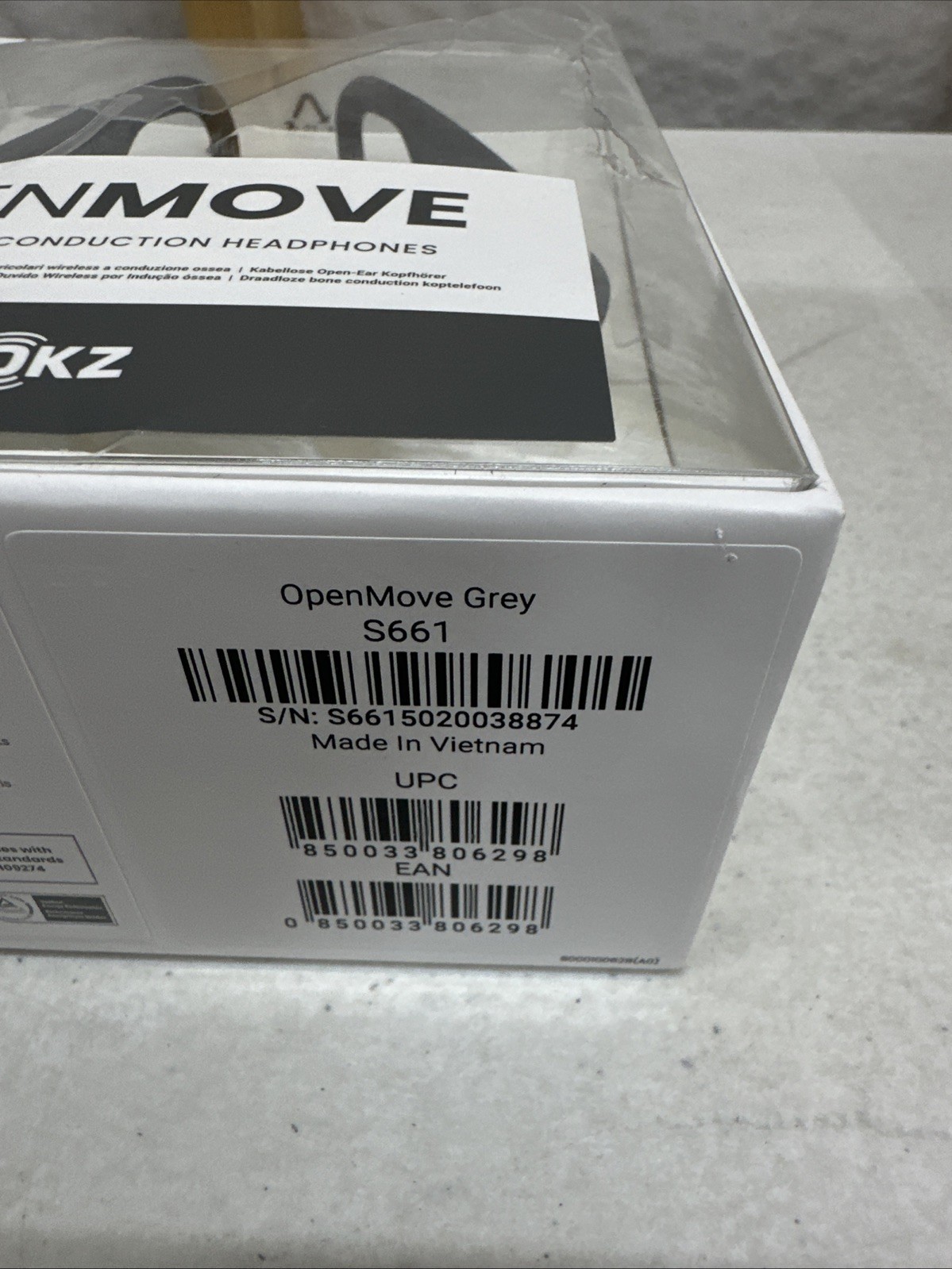 Shokz – OpenMove Bone Conduction Open Ear Lifestyle/Sport Headphones – Gray S661