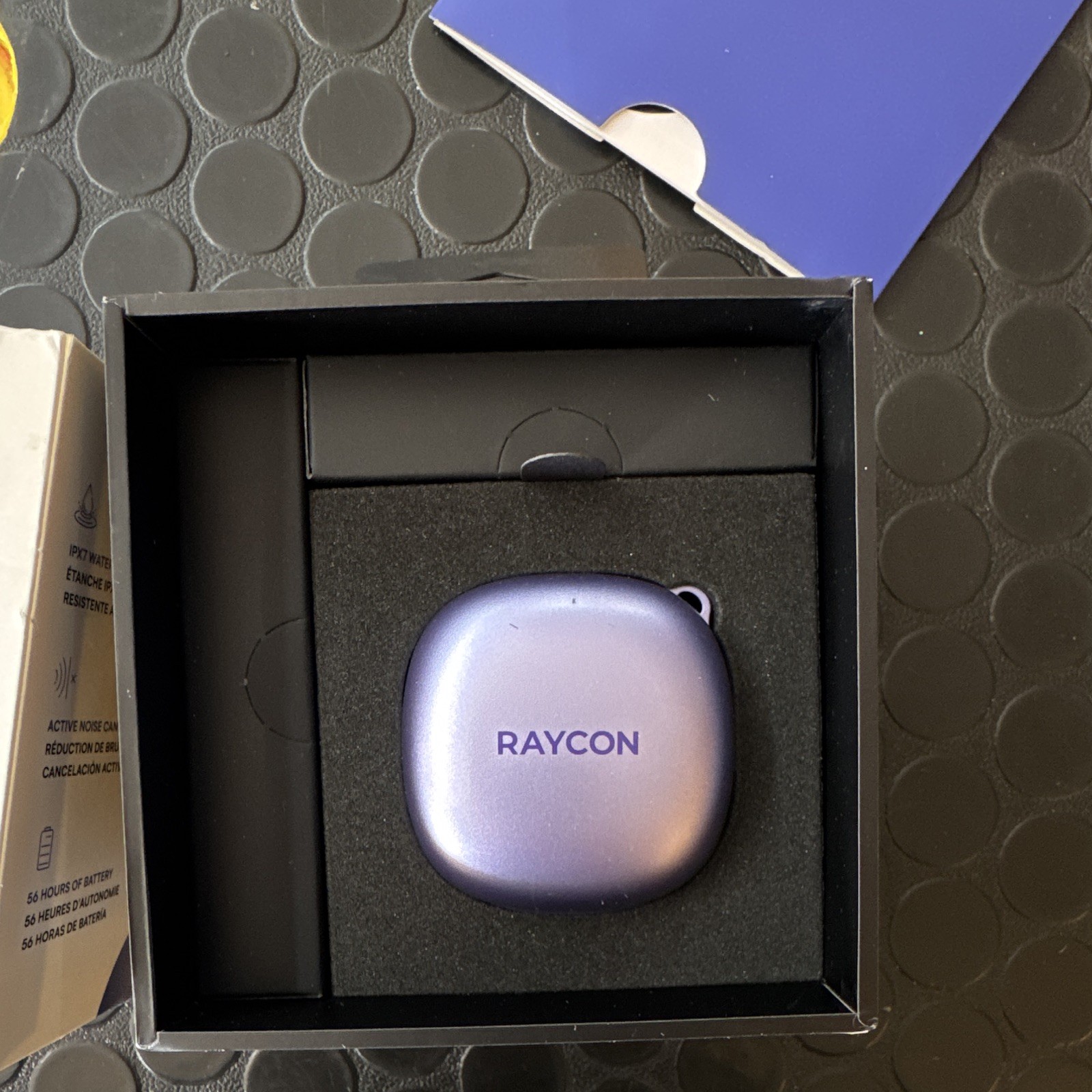Raycon RBE745 Bluetooth ANC Water-Resistant In-Ear Earbuds Purple Violet