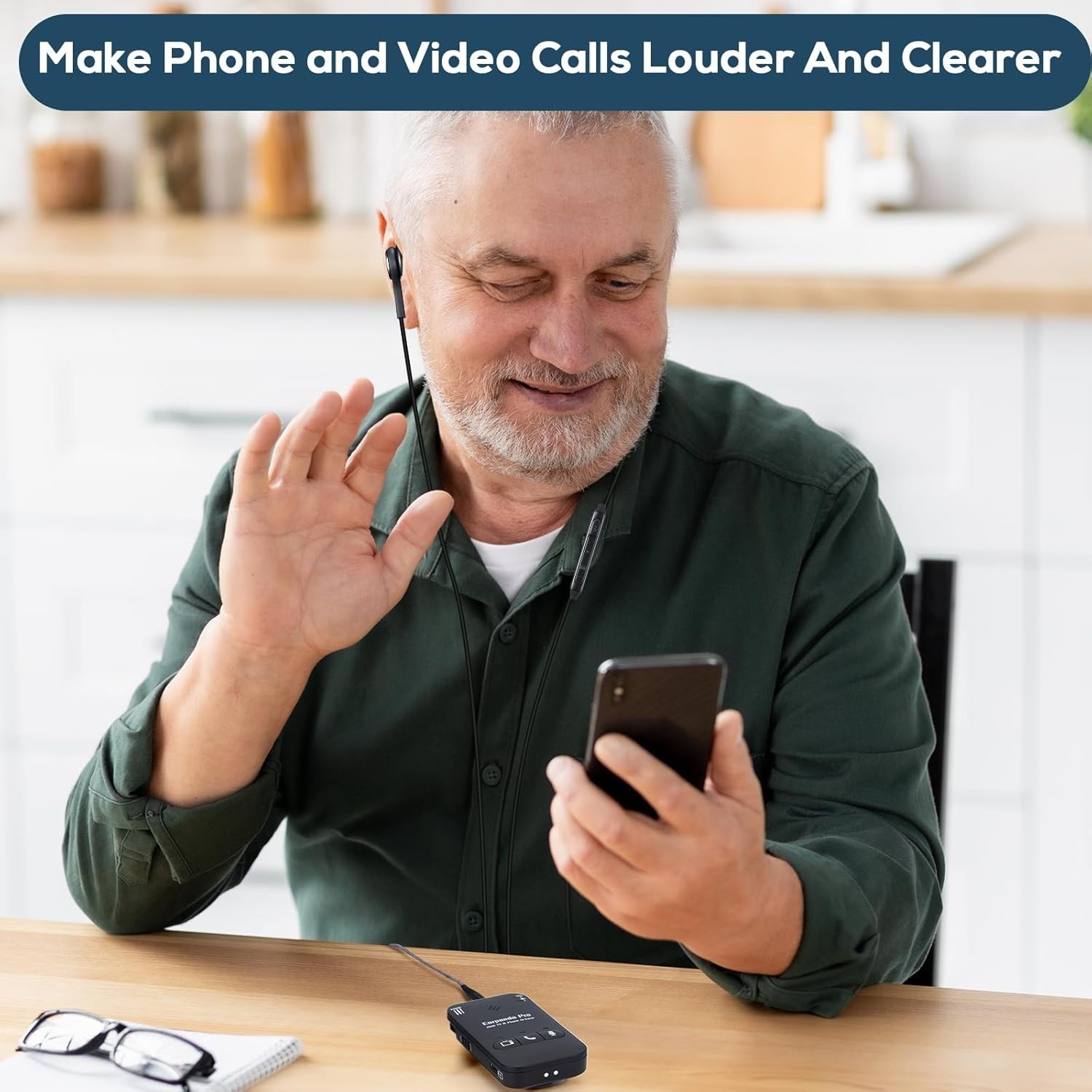 Pro Bluetooth TV Headphones Wireless for Seniors & Hard of Hearing – 100ft Range