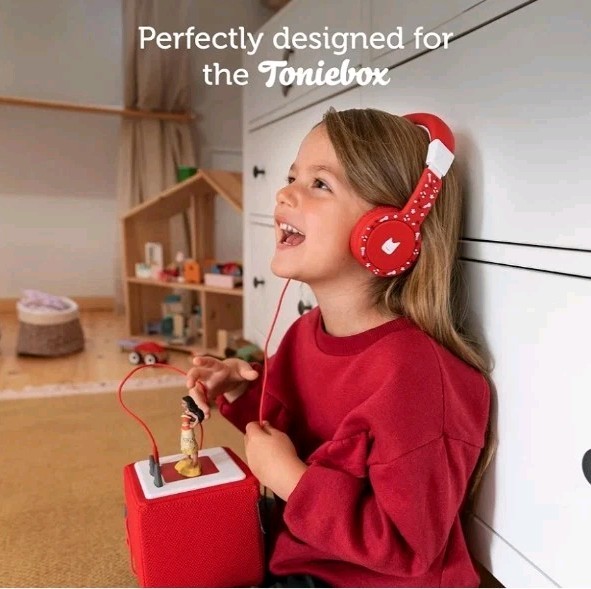 Red Headphones For Kids-Toniebox 1 – Open Box, Missing Cable