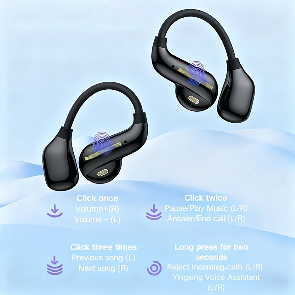 premium earbuds for ultra-light 5G open-ear hook headphones, daily/travel ready