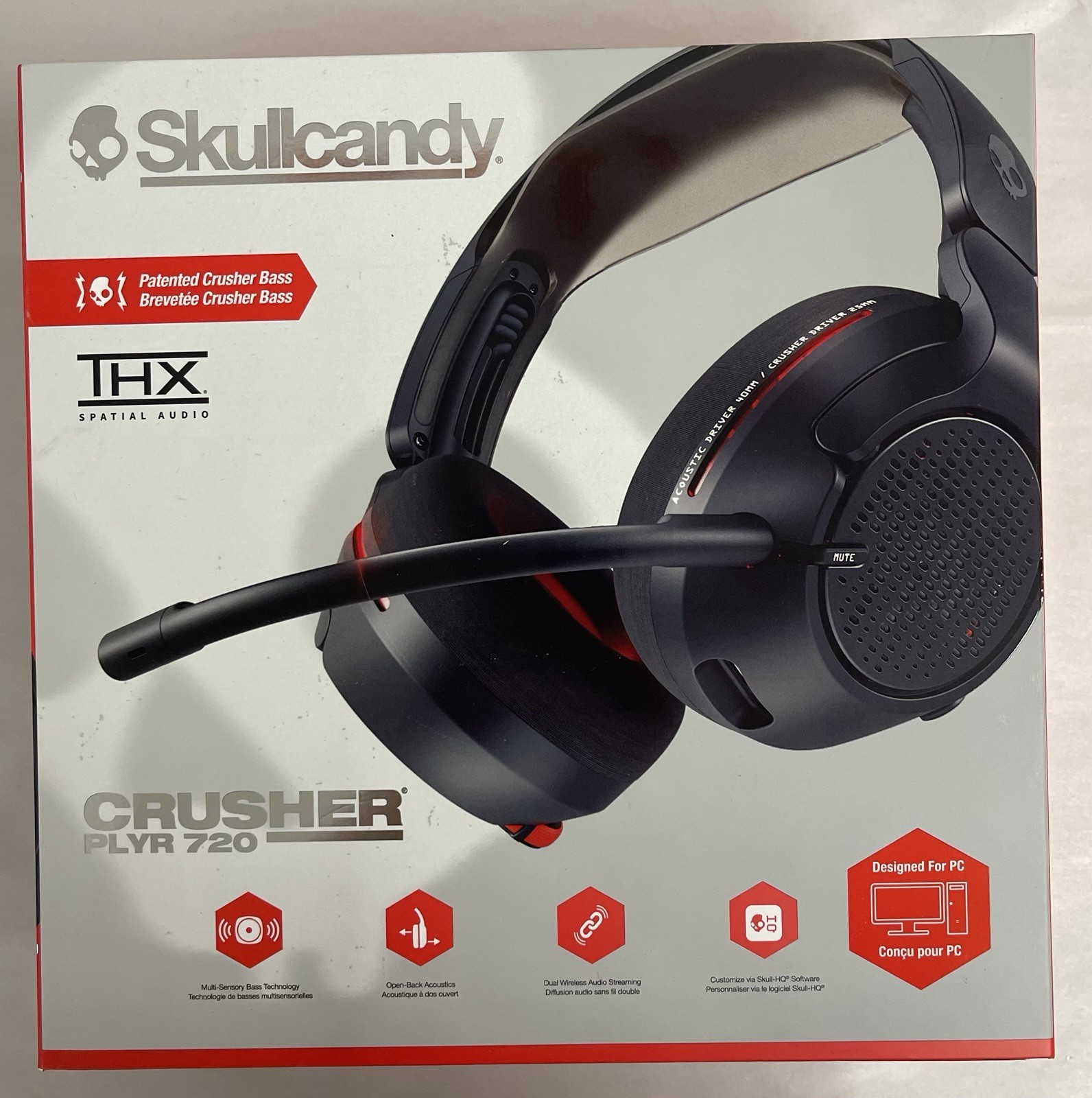 Skullcandy Crusher PLYR 720 Wireless Gaming Headset W/ THX Audio S6PCW .A2