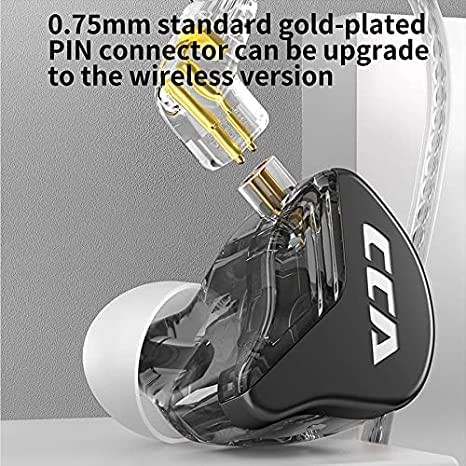 CCA CA4 Dual Driver in Ear Earphones Zinc Alloy Resin Black No Mic