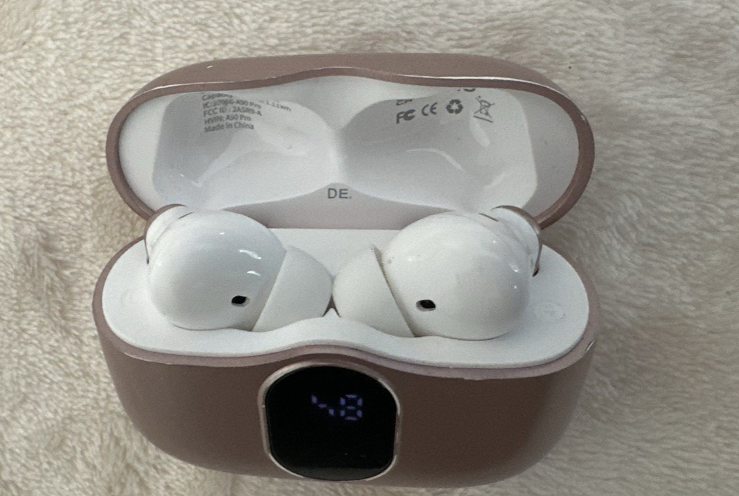 Wireless Bluetooth Earbuds Model A90 Pro with Charging Case – Pink