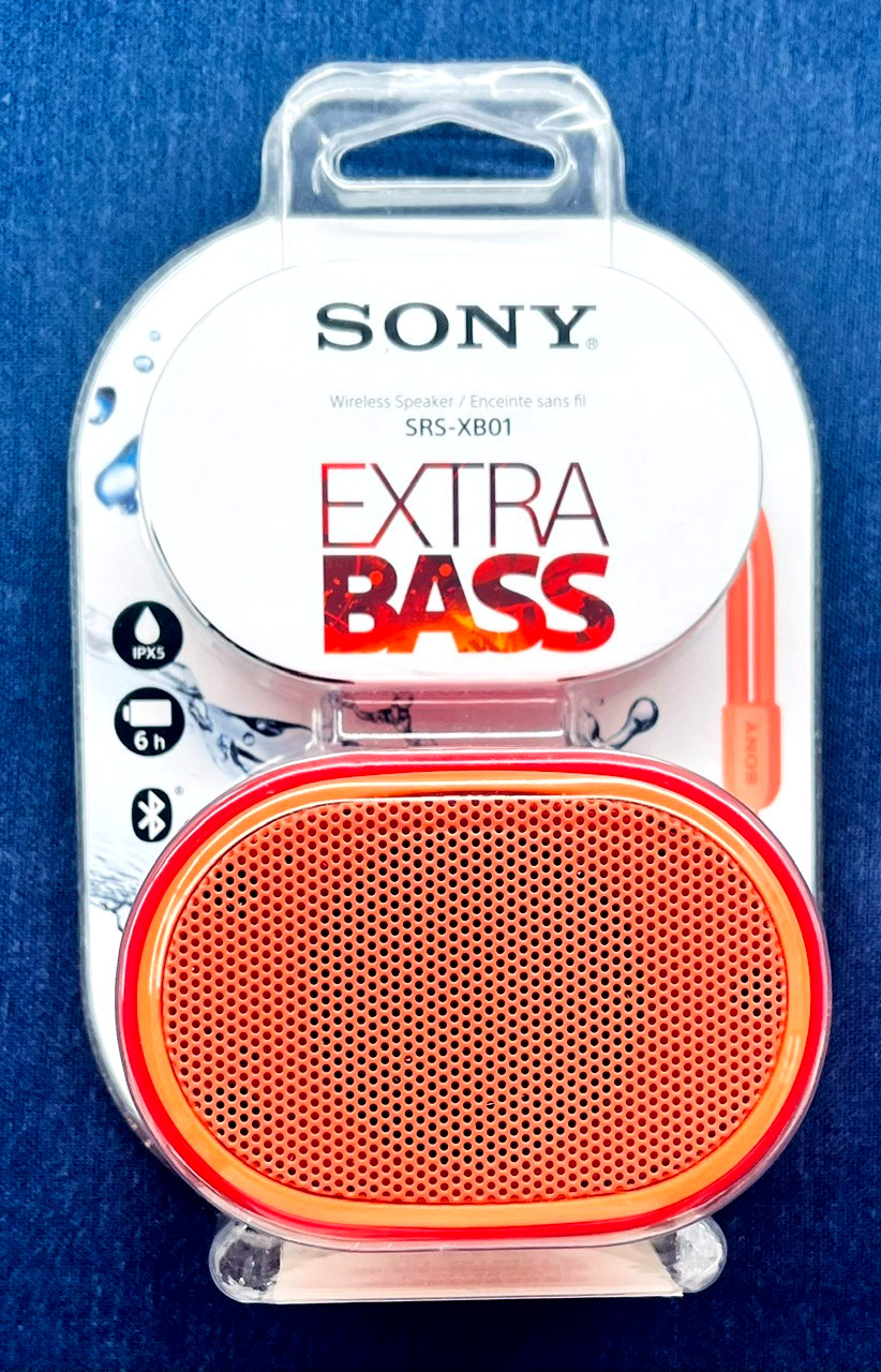 New in Box Sony SRS-XB01 Extra BASS Portable Wireless Speaker in Red