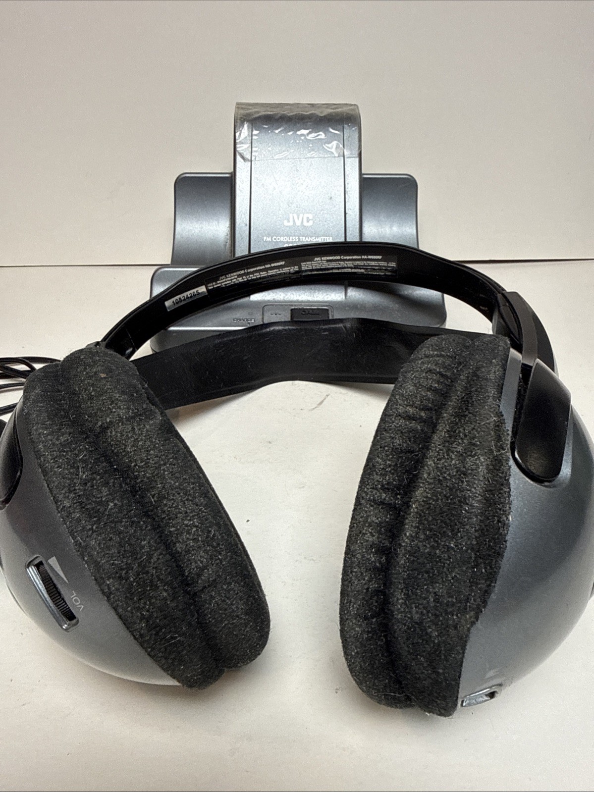 JVC HA-W600RF 900MHz Wireless Headphones w/ Transmitter Power Adapter Base