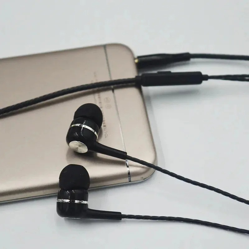 3.5mm Wired In Ear Earphones Headphones with Mic Stereo Earbuds for Phone PC