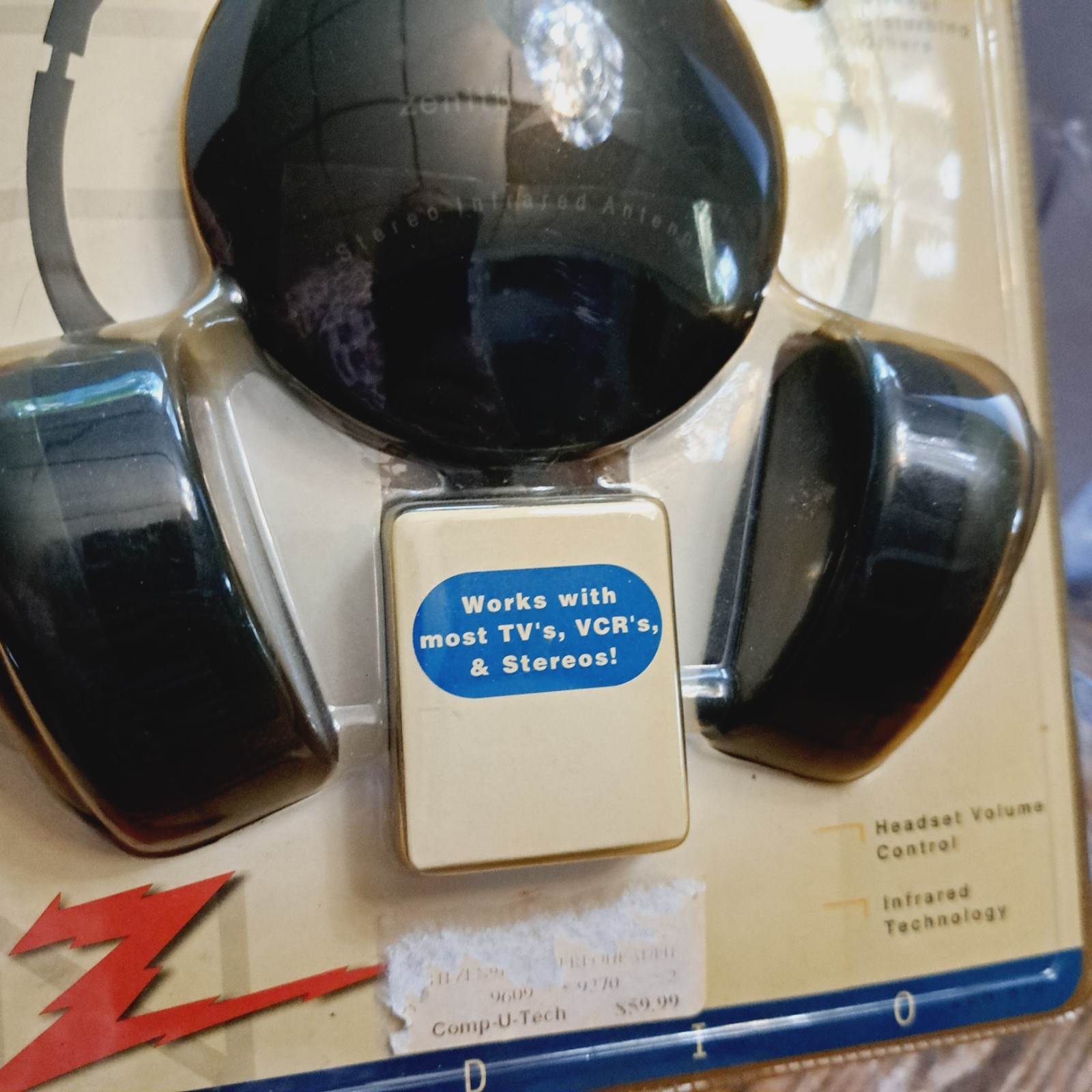 Vintage Zenith Wireless Headphones Kit Complete NIP Infrared Technology