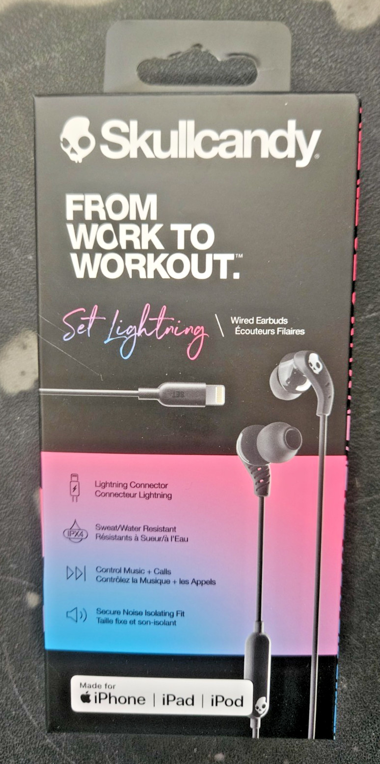 Skullcandy Set Lightning in-Ear Wired Earbuds Microphone True Black